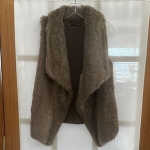 Maurices Brown Faux Fur Vest